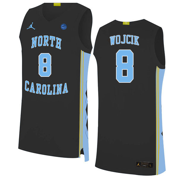 Men #8 Paxson Wojcik North Carolina Tar Heels College Basketball Jerseys Stitched Sale-Black